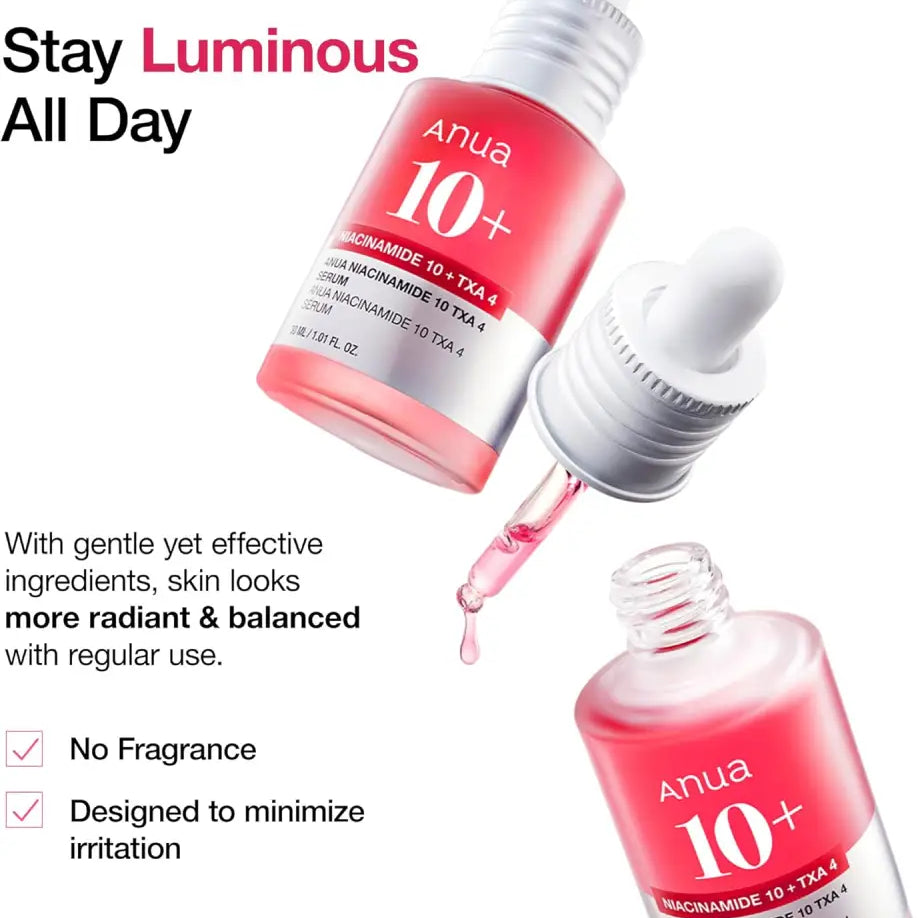 ANUA Niacinamide 10% + TXA 4% Dark Spot Correcting Serum 30ml masques