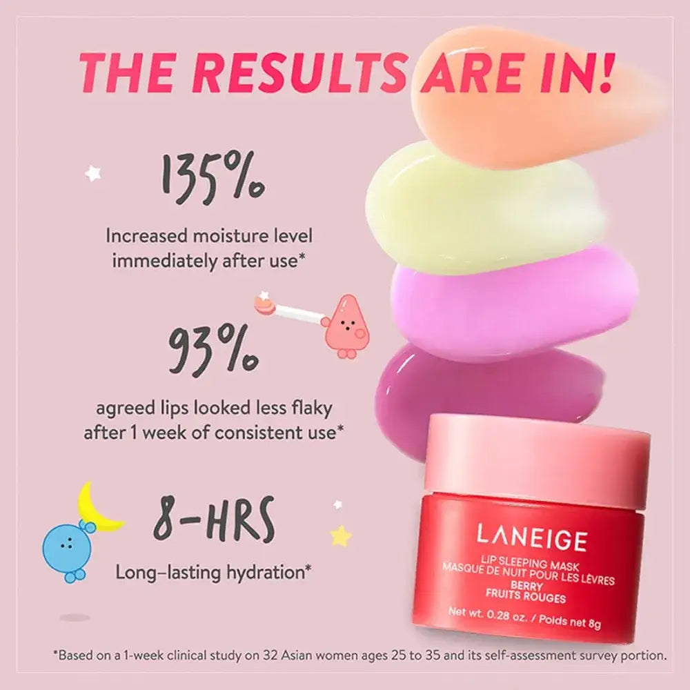 LANEIGE - MINI Lip Sleeping Masque De Nuit Pour Les Lèvres - Berry 8g KIT