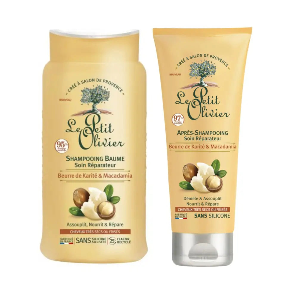 LE PETIT OLIVIER - Duo Shampooing et Après Shampooing Beurre de Karité et Macadamia - 250ml crème pour le corps