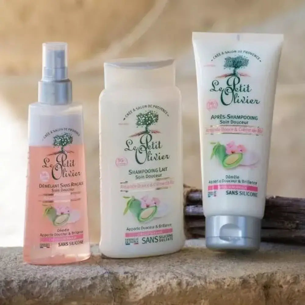 LE PETIT OLIVIER - Duo Shampooing et Après Shampooing Lait Soin Douceur Amande Douce Et Crème De Riz - 250ml crème pour
