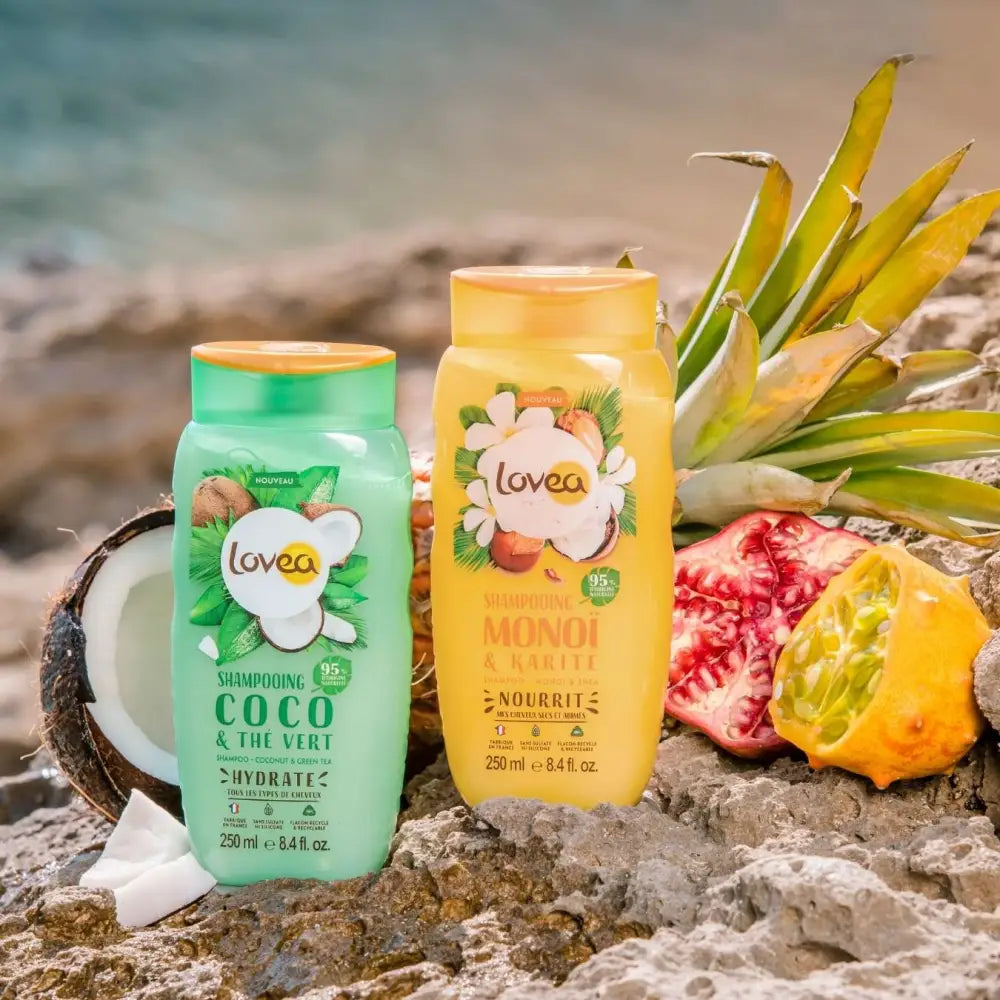 LOVEA - DUO Shampooing + Après Shampooing Monoi Karité & Shea - Cheveux Secs et Abîmés- 200ml primer