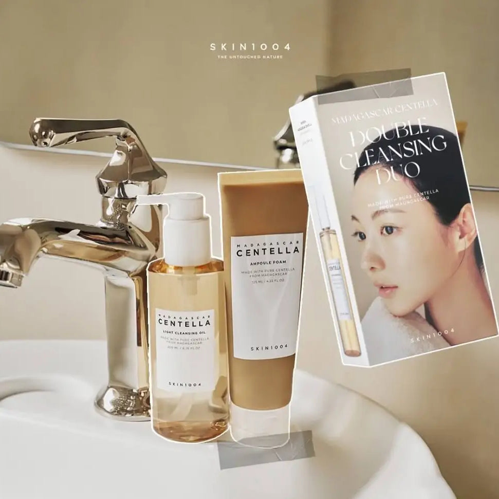 SKIN 1004 Madagascar Centella Double Cleansing Pack Cleansing Oil + Ampoule Foam (2pcs Full Size)