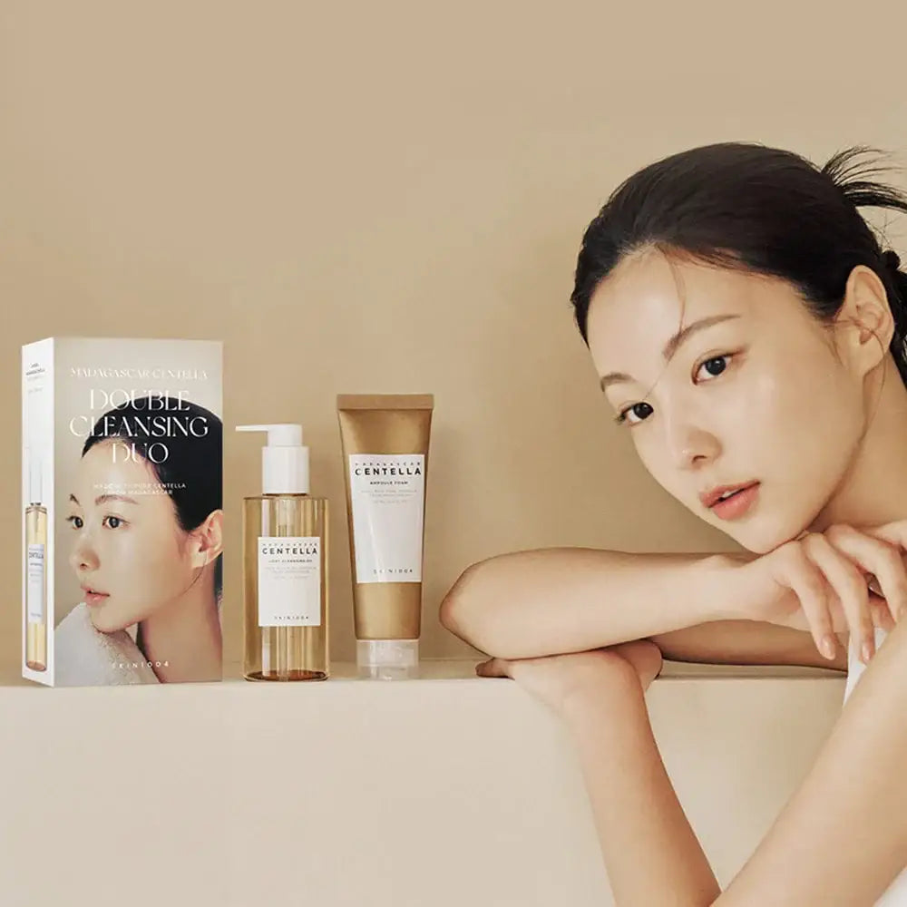 SKIN 1004 Madagascar Centella Double Cleansing Pack Cleansing Oil + Ampoule Foam (2pcs Full Size)