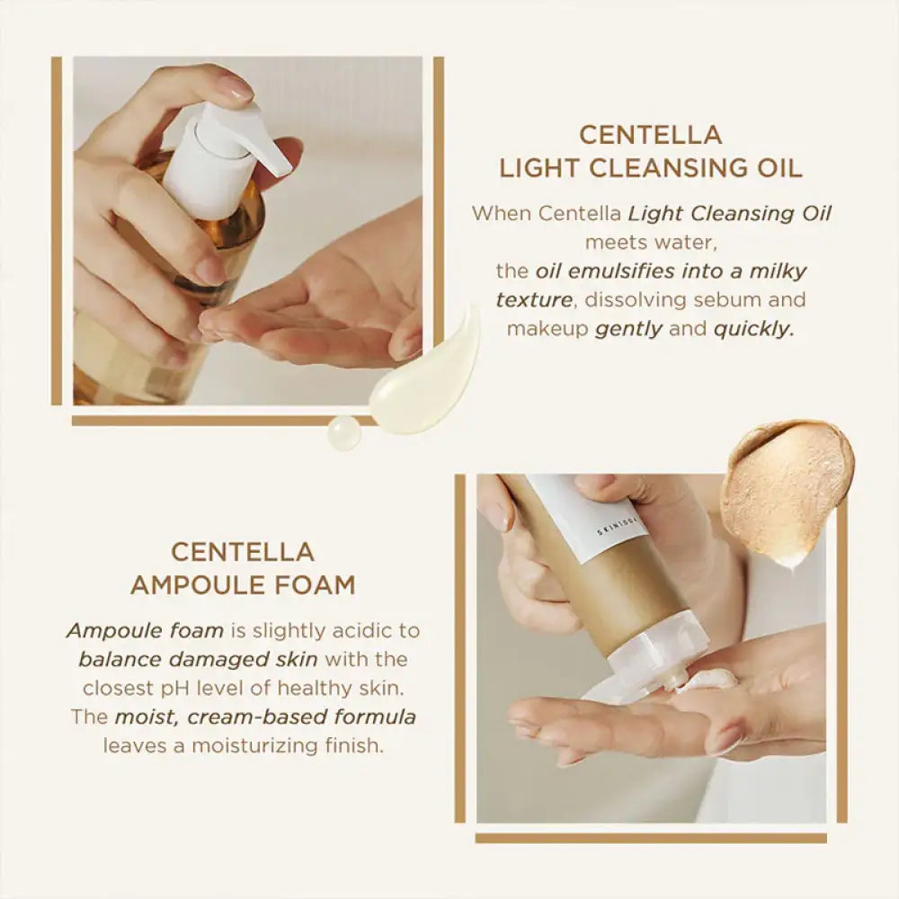 SKIN 1004 Madagascar Centella Double Cleansing Pack Cleansing Oil + Ampoule Foam (2pcs Full Size)