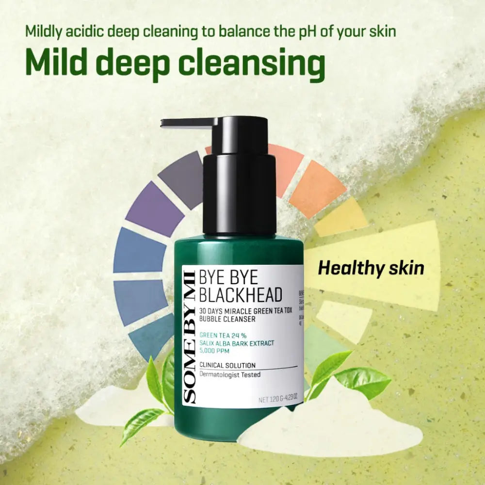 SOME BY MI Bye Bye Blackhead 30 Days Miracle Green Tea Tox Mousse Exfoliante 120g