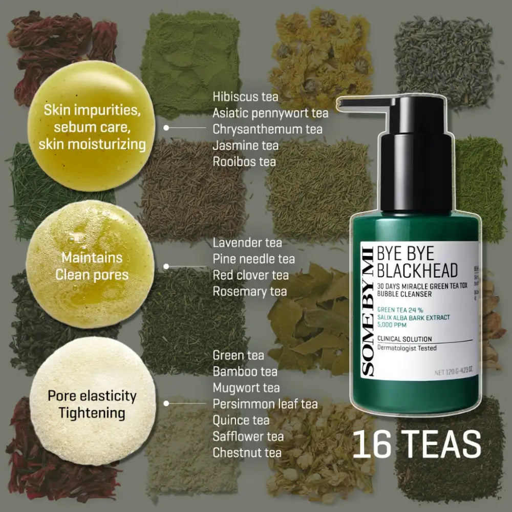 SOME BY MI Bye Bye Blackhead 30 Days Miracle Green Tea Tox Mousse Exfoliante 120g