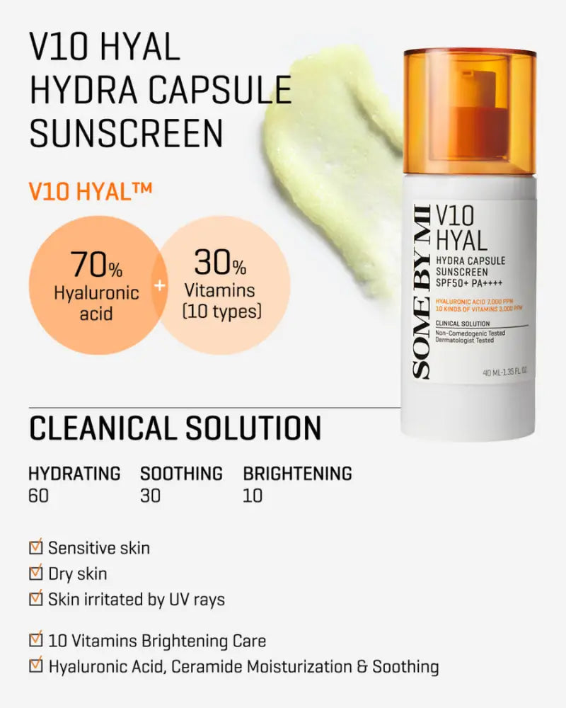 SOME BY MI V10 Hyal Hydra Capsule Sunscreen 40ml