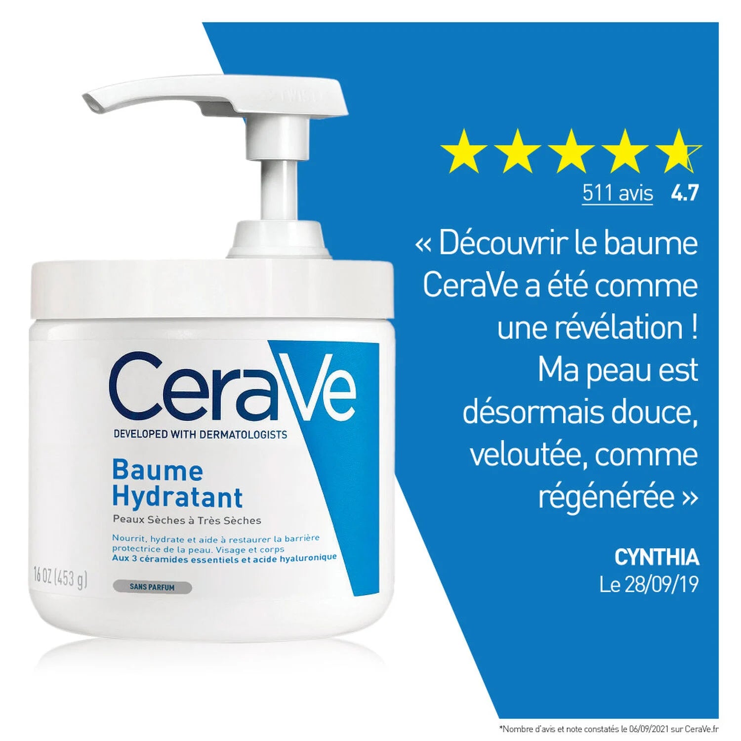 CeraVe - Baume Hydratant Visage Corps Pot Pompe - 454g – Zwine Store