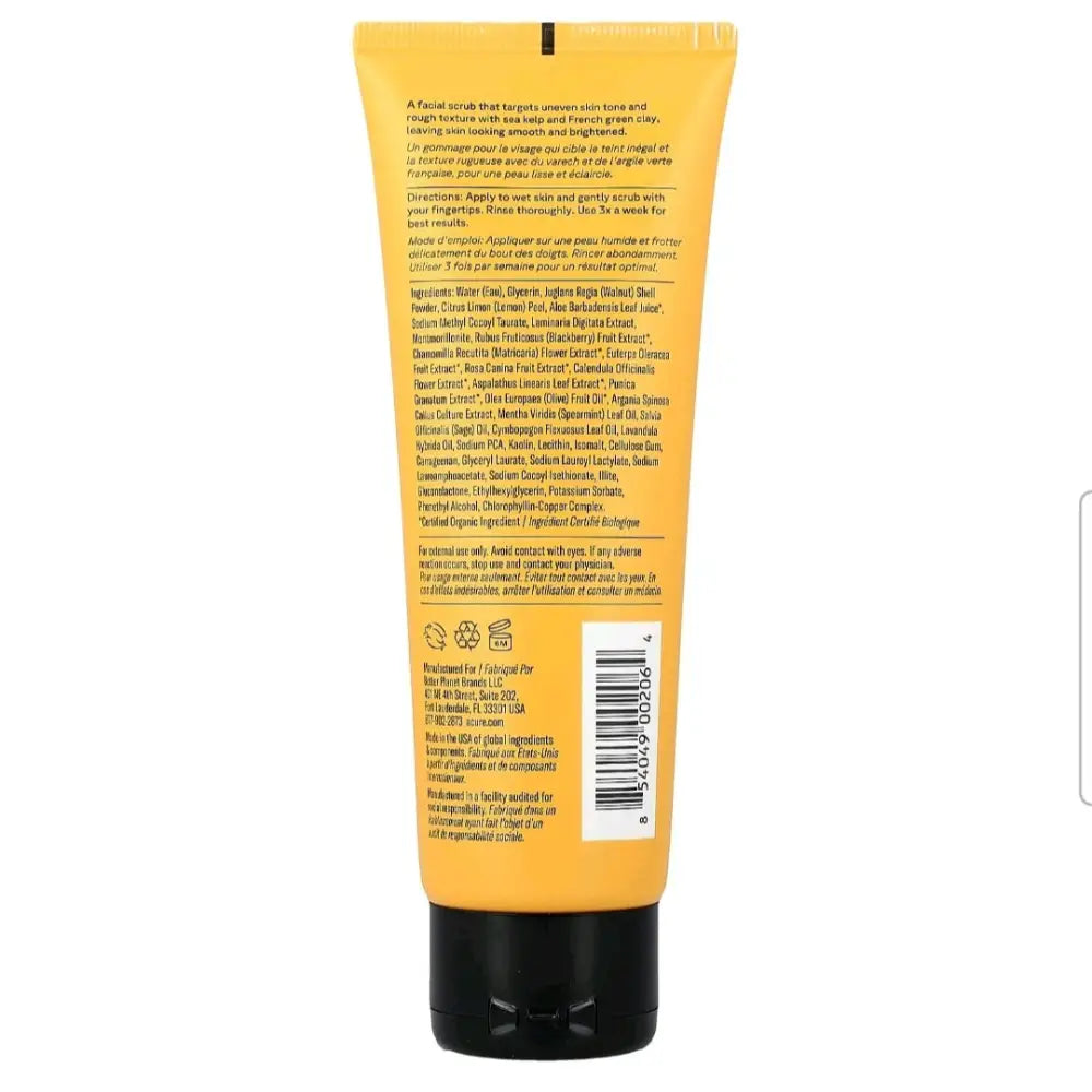 ACURE Facial Scrub Gommage visage illuminateur 118 ml