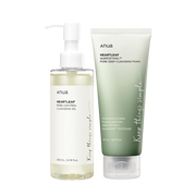 ANUA - DUO Double Cleansing Heartleaf Pore Control Cleansing Oil + Quercetinol Pore Deep Cleansing Foam - 2x150ml