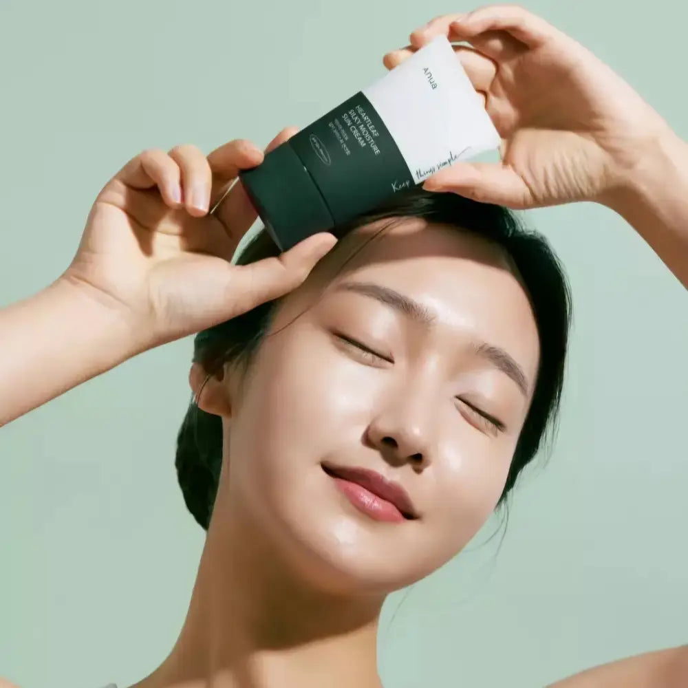 ANUA Heartleaf Silky Moisture Sun Cream Crème solaire SPF50+ PA++++ 50ml masques