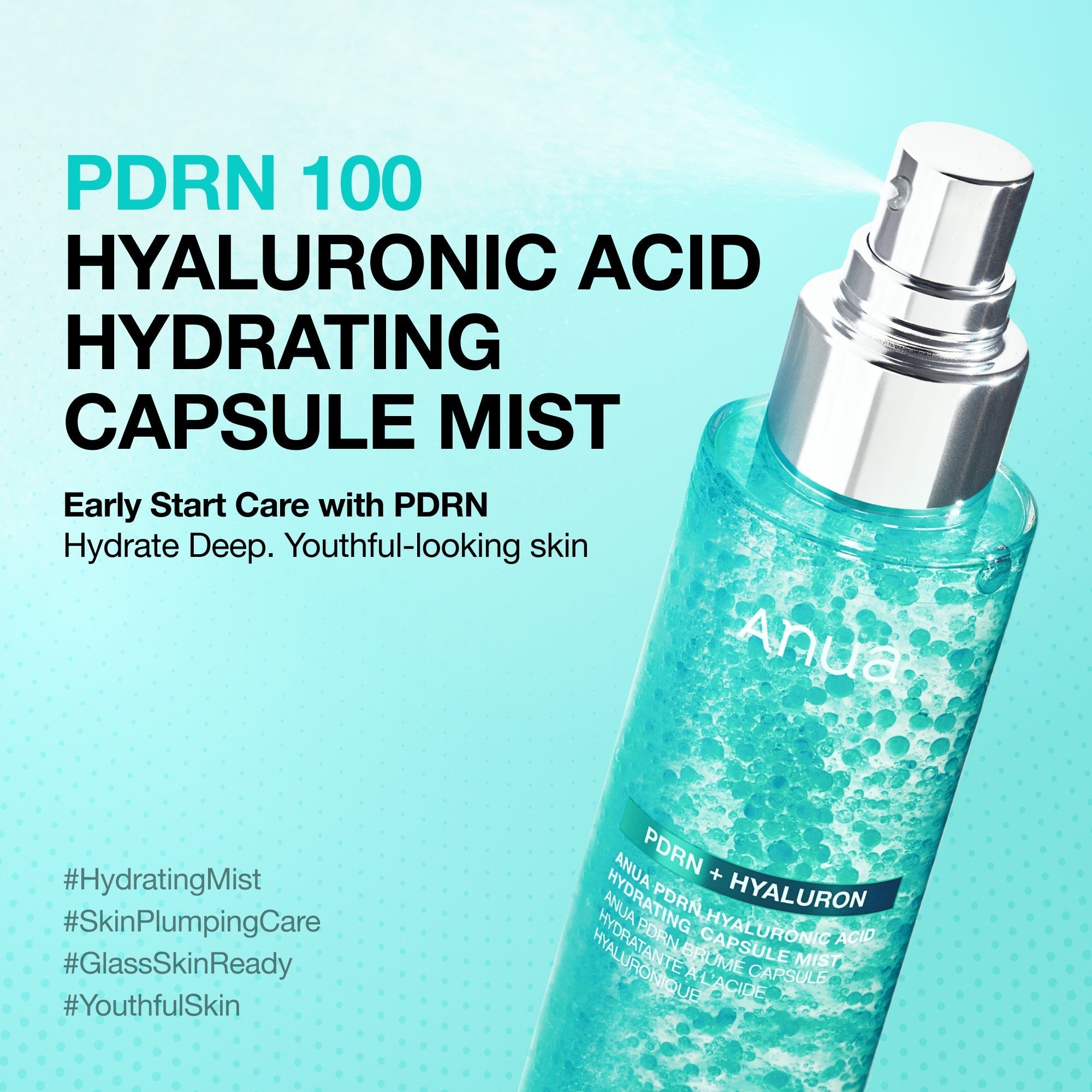 ANUA - PDRN + HYALURON, PDRN Hyaluronic Acid Hydrating Capsule Mist - 100ml