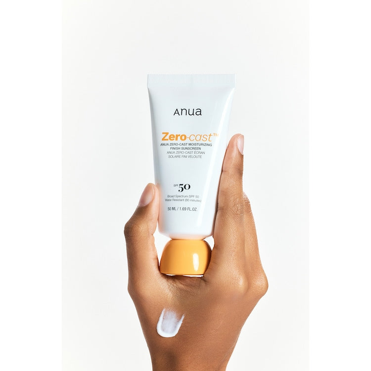 ANUA - Zero-Cast Moisturizing Finish Sunscreen - Crème solaire hydratante SPF50 - 50ml