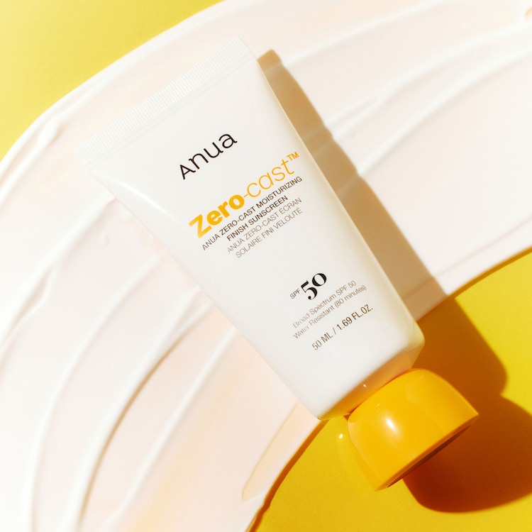 ANUA - Zero-Cast Moisturizing Finish Sunscreen - Crème solaire hydratante SPF50 - 50ml