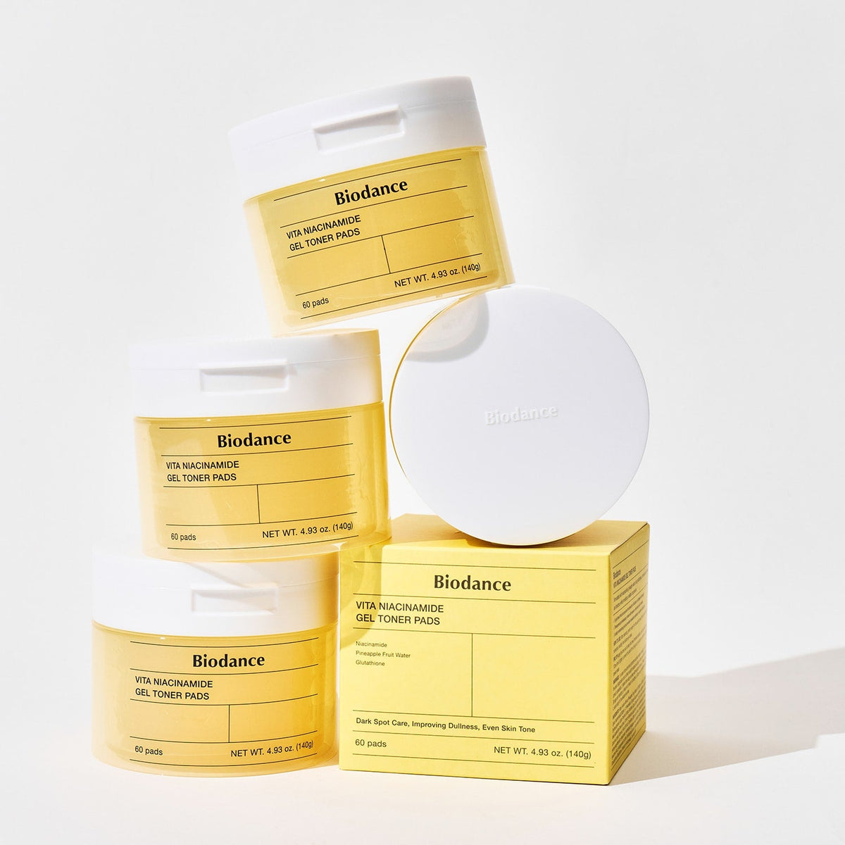 BIODANCE - Vita Niacinamide Gel Toner Pads - Masque illuminateur et unifiant- 60 pads