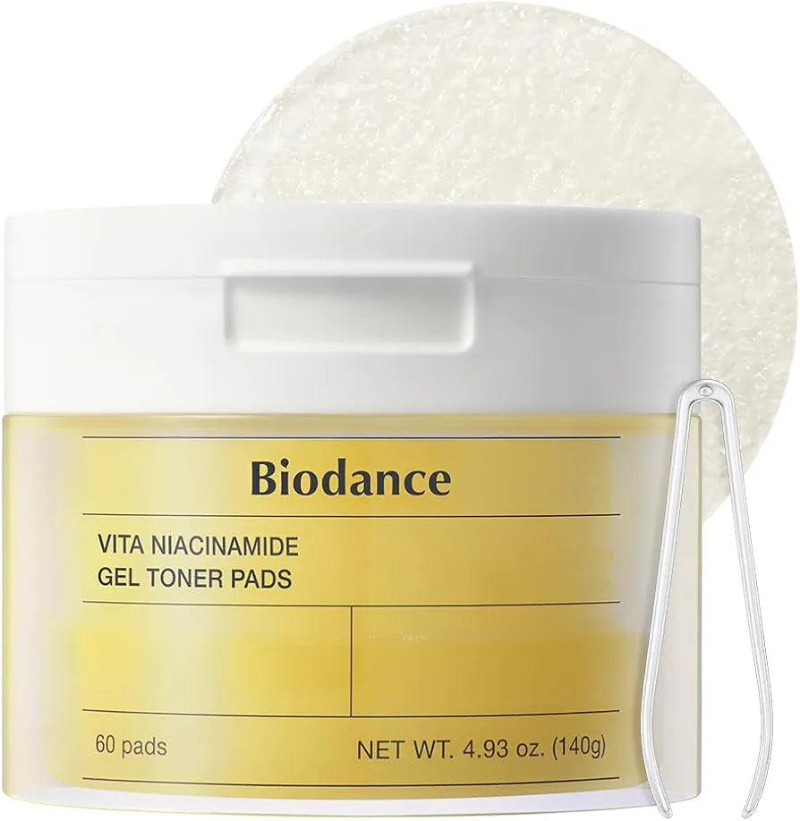 BIODANCE - Vita Niacinamide Gel Toner Pads - Masque illuminateur et unifiant- 60 pads