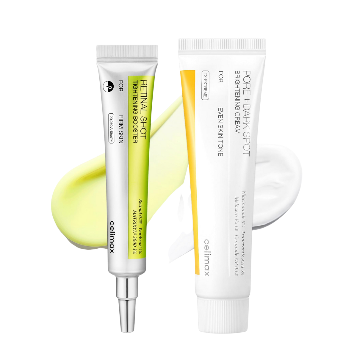 CELIMAX - DUO Retinal Shot Tightening Booster + Pore+Dark Spot Brightening Cream