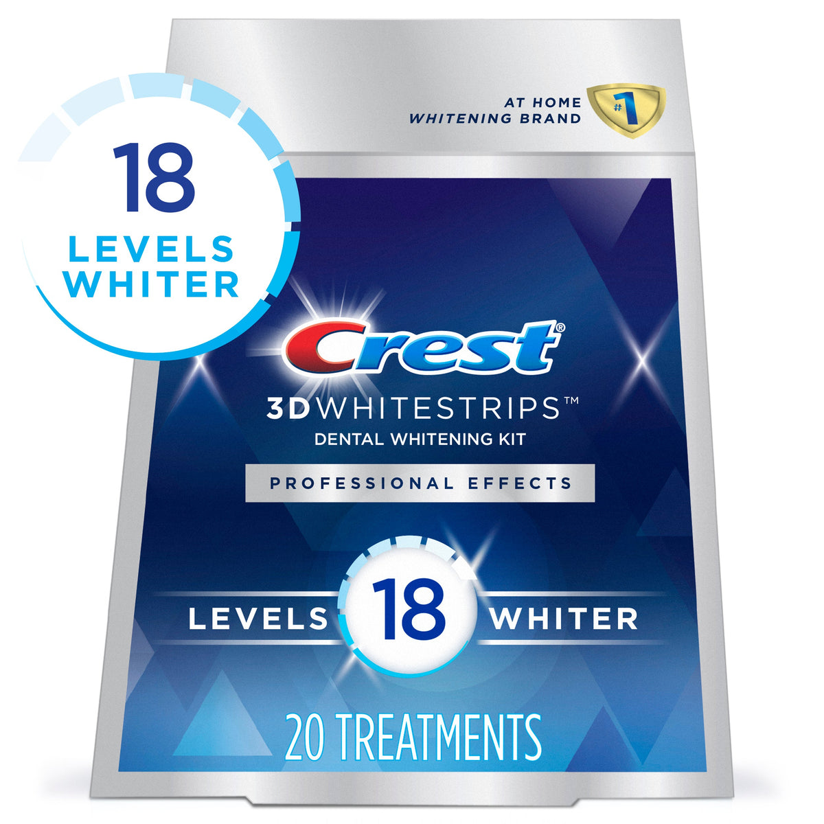 CREST - 3D Whitestrips Professional Effects -18 Levels Whiter - Bande 20 Jours