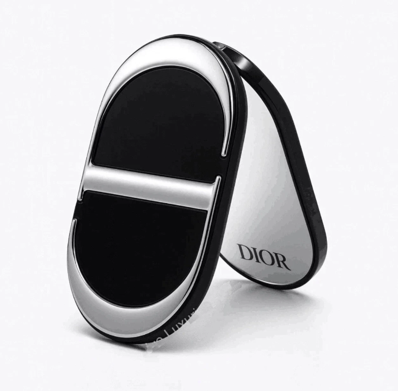 DIOR BEAUTY - CD Logo Dual Mirror Phone Metal Holder Stand Dual -Mirror BLACK