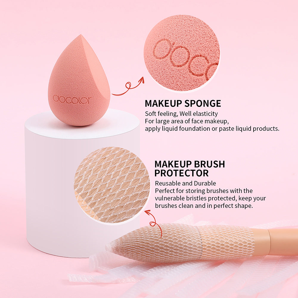 DOCOLOR - Set Pro Brush + Blender + Trousse (17pièces)