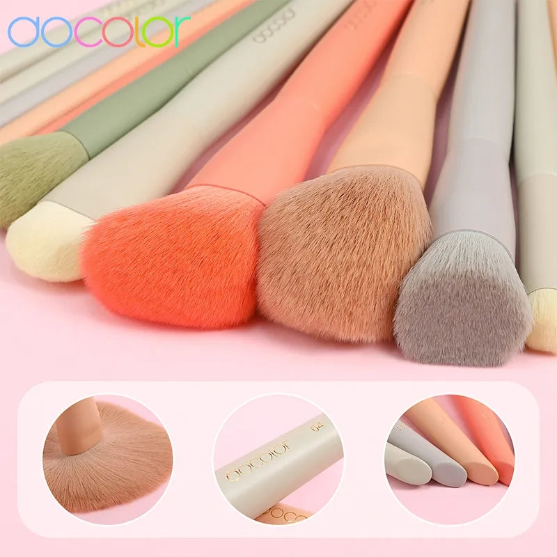 DOCOLOR - Set Pro Brush + Blender + Trousse (17pièces)