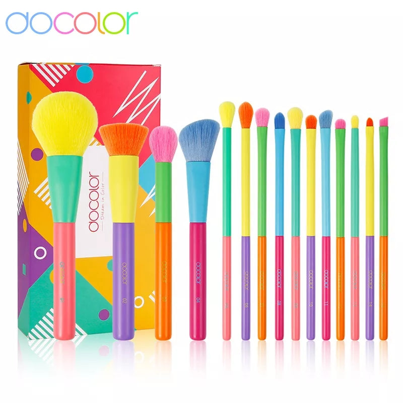 DOCOLOR - Set Pro Brush Colored (15pièces)