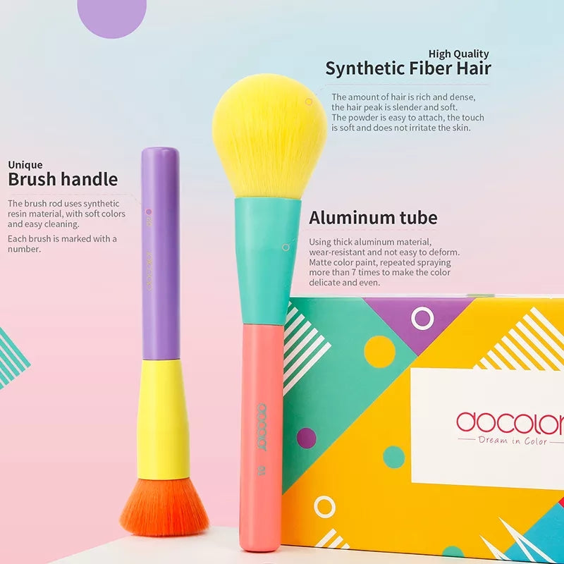 DOCOLOR - Set Pro Brush Colored (15pièces)