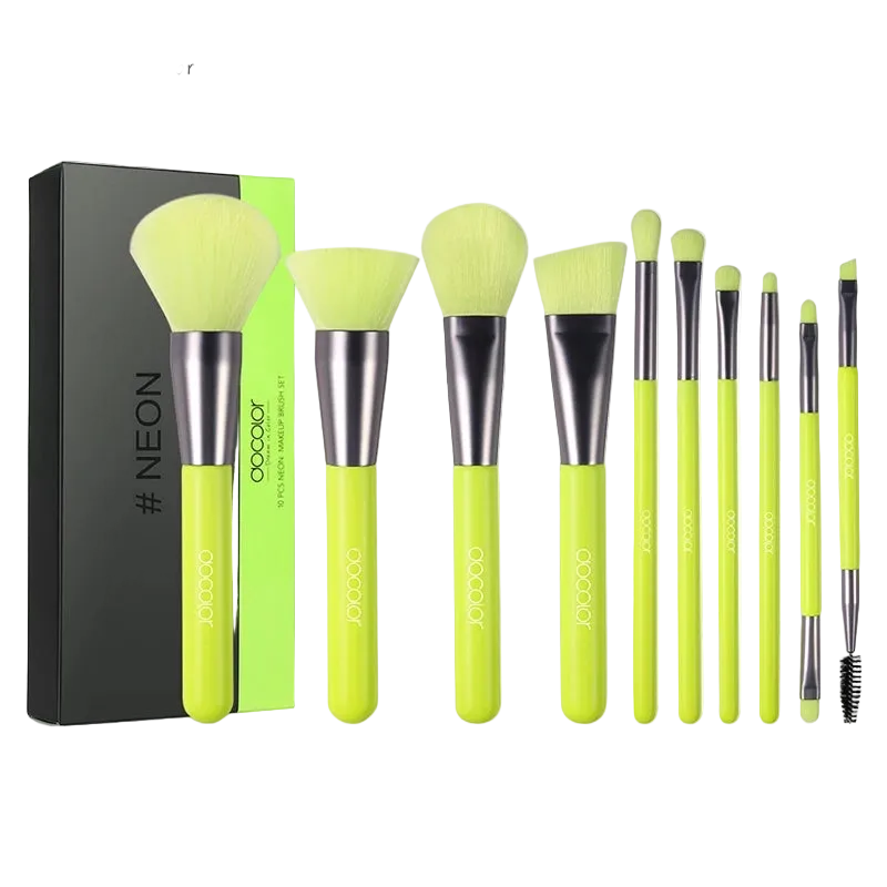 DOCOLOR - Set Pro Brush NEON (10 pièces)