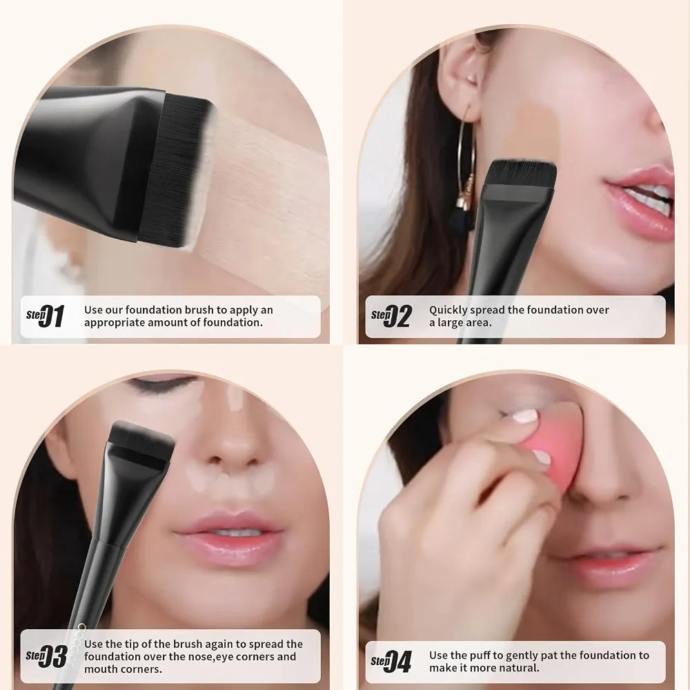 DOCOLOR - Ultrathin Foundation Brush Black
