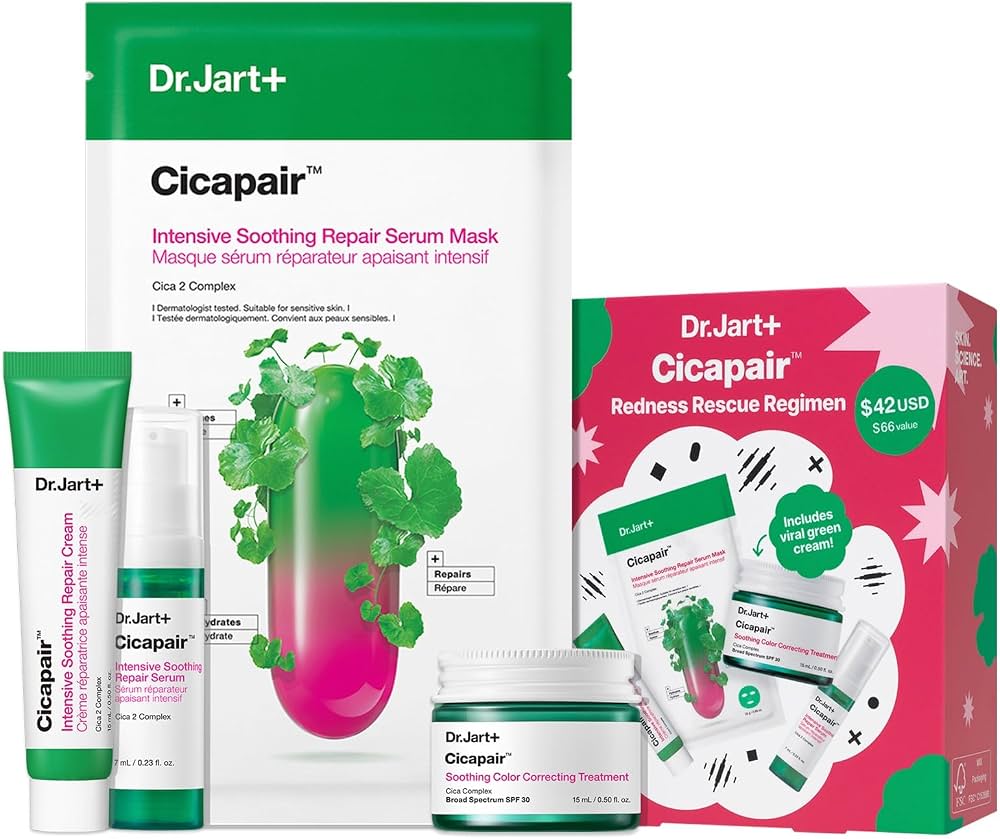 DR.JART+ - Cicapair Coffret Routine Rescue Anti-Rougeurs à la Centella Asiatica