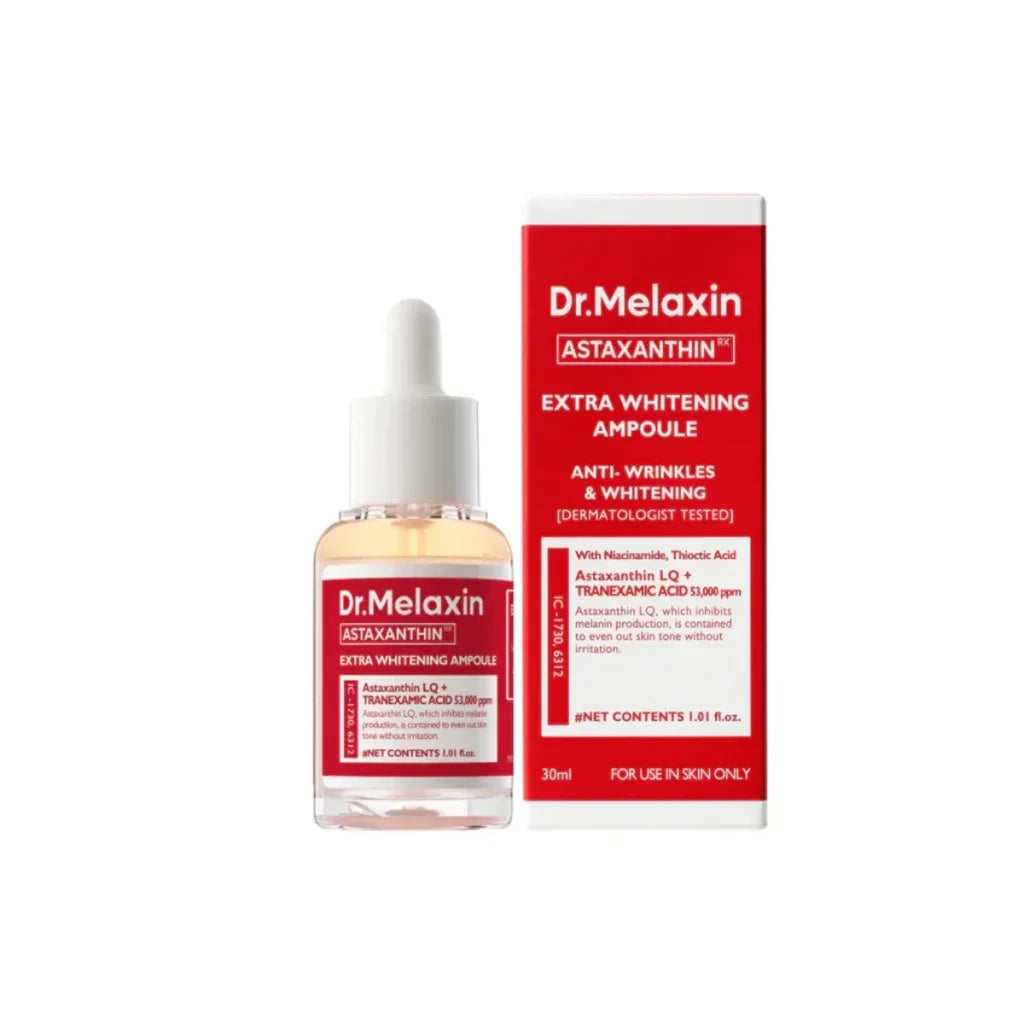 Dr MELAXIN - Astaxanthin Extra Whitening Ampoule – Whitening Astaxanthin Facial Serum - 30ml