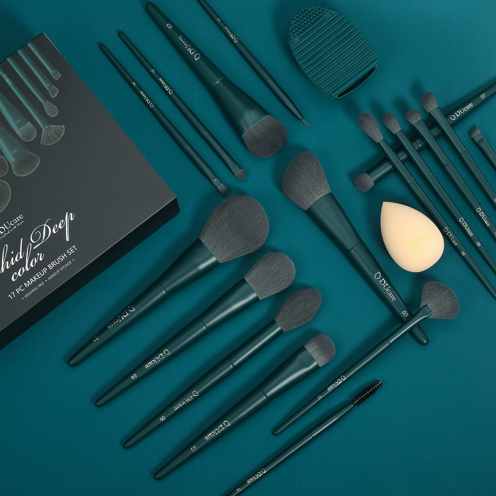 ducare-orchid-deep-ensemble-de-pinceaux-de-maquillage-15-en-1
