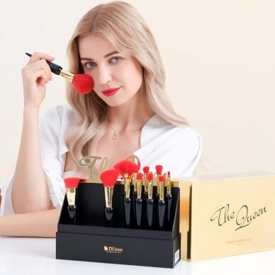 DUcare professional makeup brush set with case THE QUEEN, 12 pcs. | Salonams.eu