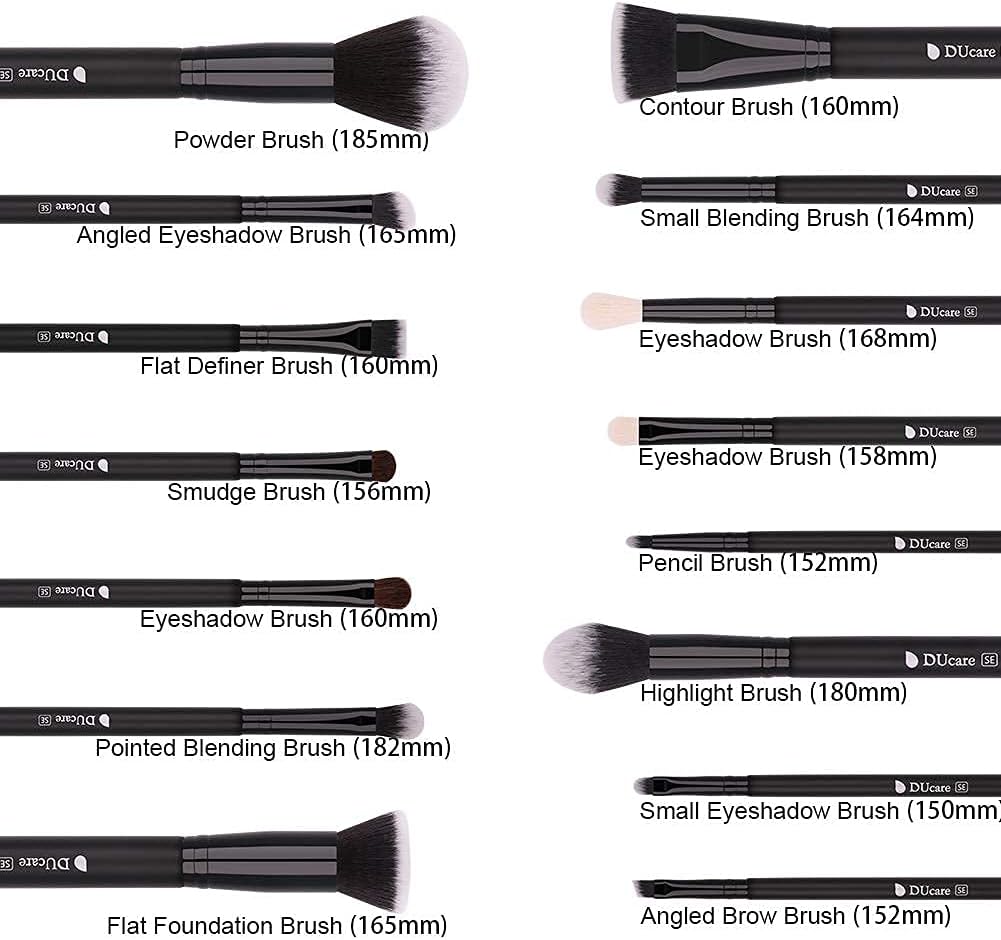 DUCARE - Set Makeup Brush Black (15 pièces)