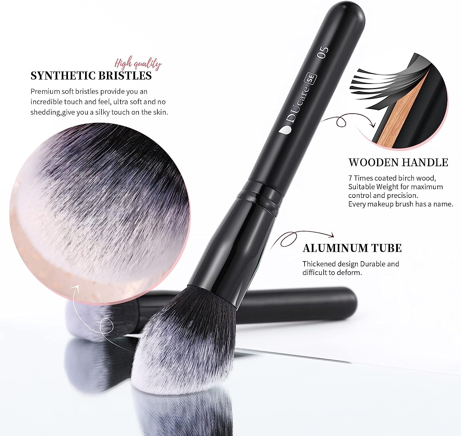 DUCARE - Set Makeup Brush Black (15 pièces)