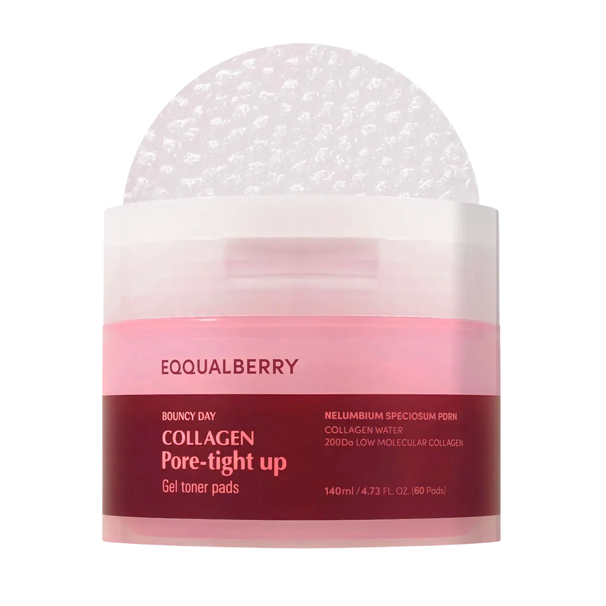 EQQUALBERRY – Collagen Pore-Tight Up Gel Toner Pads ( 60pads )