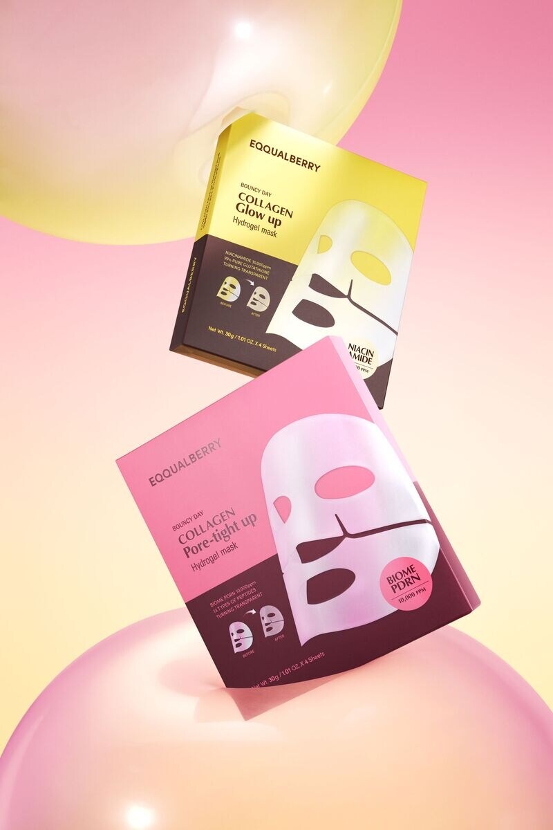 EQQUALBERRY – Collagène Glow Up Hydrogel Mask ( 1pc )