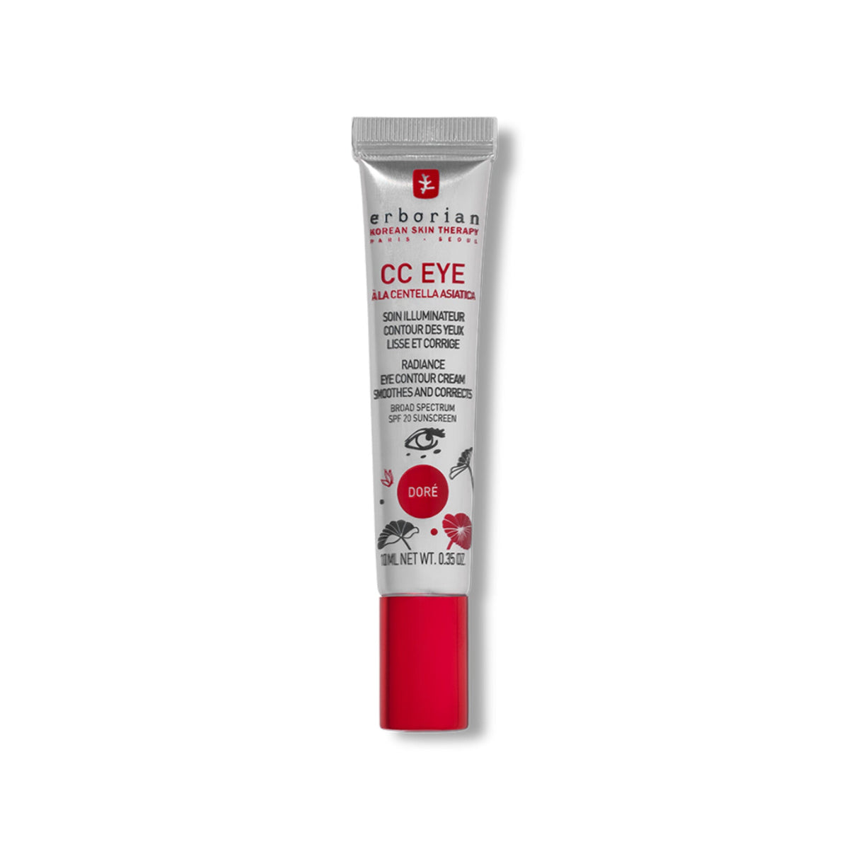 ERBORIAN - CC Eye à la Centella Asiatica - Soin illuminateur contour des yeux - Doré 10ml