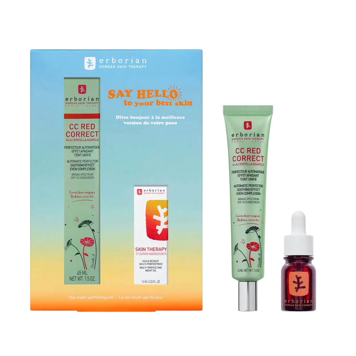 ERBORIAN - Coffret Red Correct & Skin Therapy Huile-Sérum ( 2pcs )