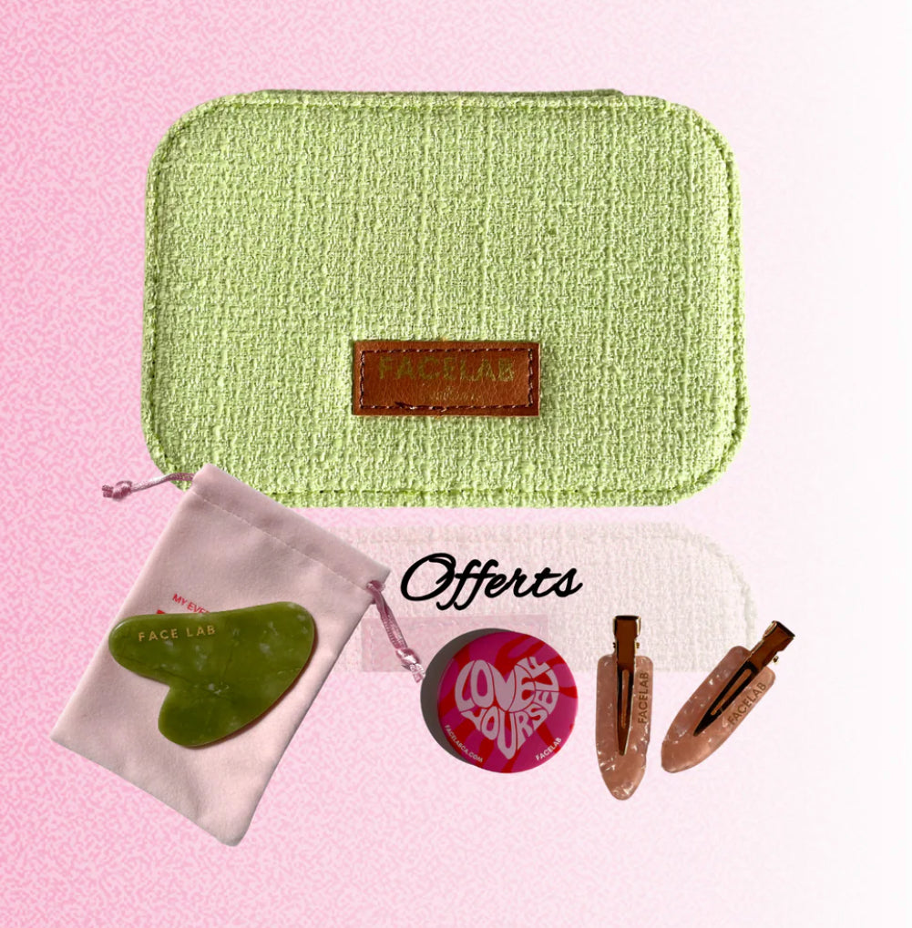FACELAB - Coffret Gua Sha Coeur Jade Vert