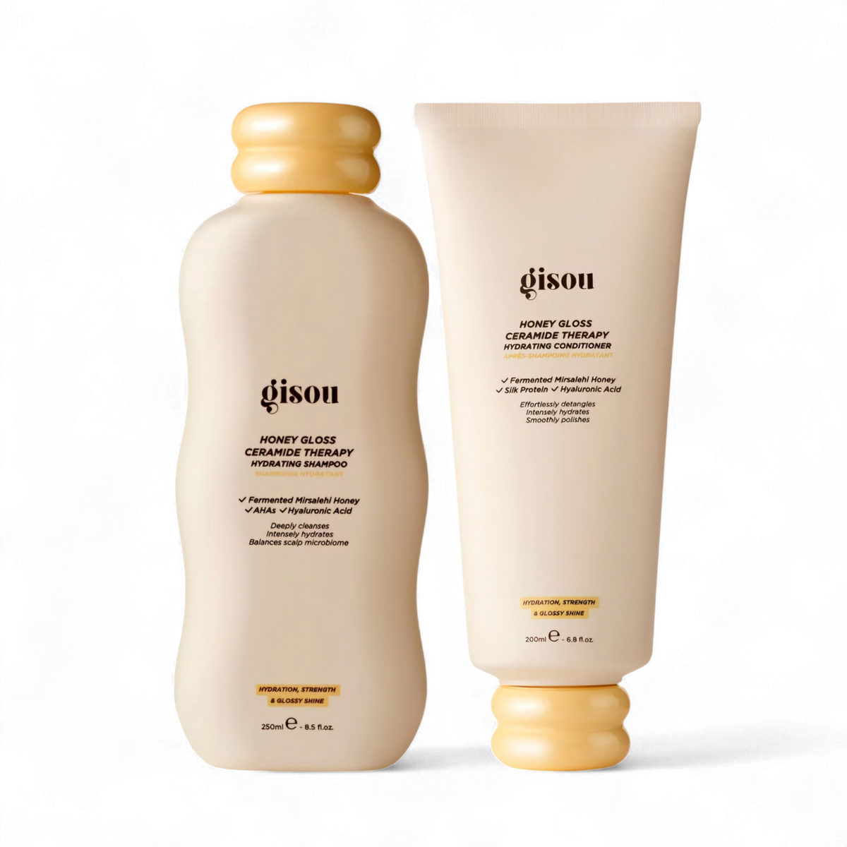 GISOU - DUO Honey Gloss Ceramide Cleanse Shampoo 250ml + Conditioner 200ml