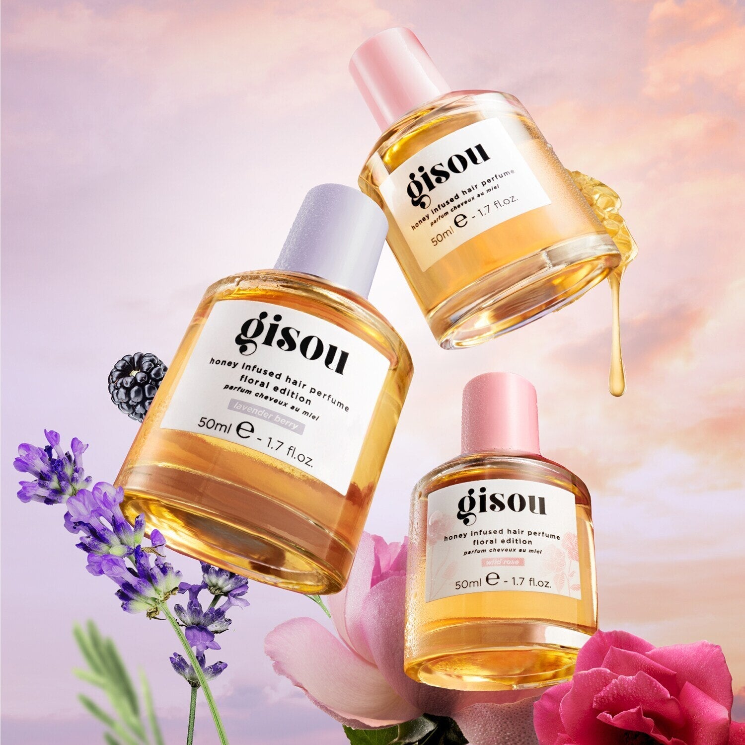Gisou - Honey Infused Hair Perfume Édition florale - réf Lavender Berry 50ml