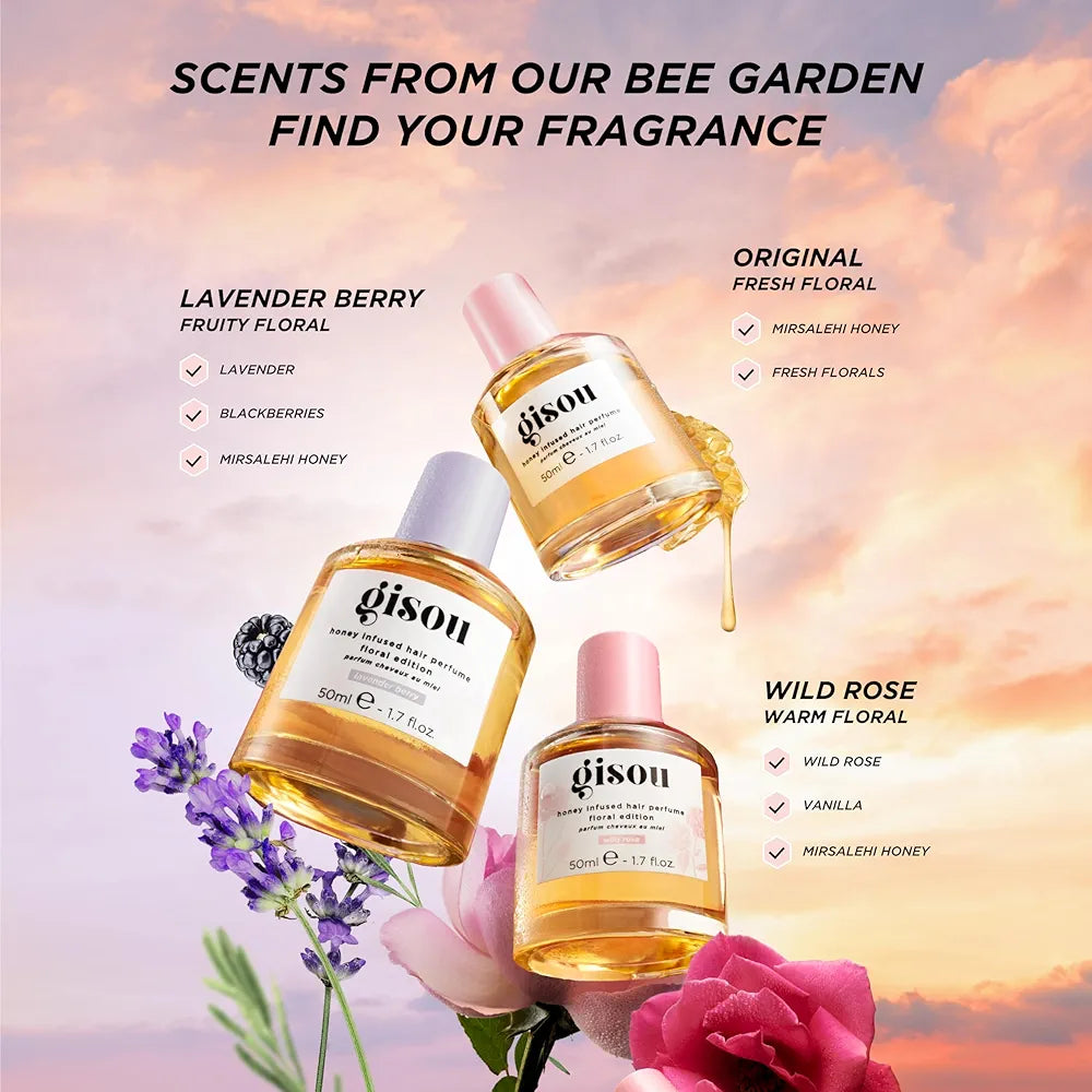 GISOU - Honey Infused Hair Perfume Édition florale - réf Wild Rose 50ml