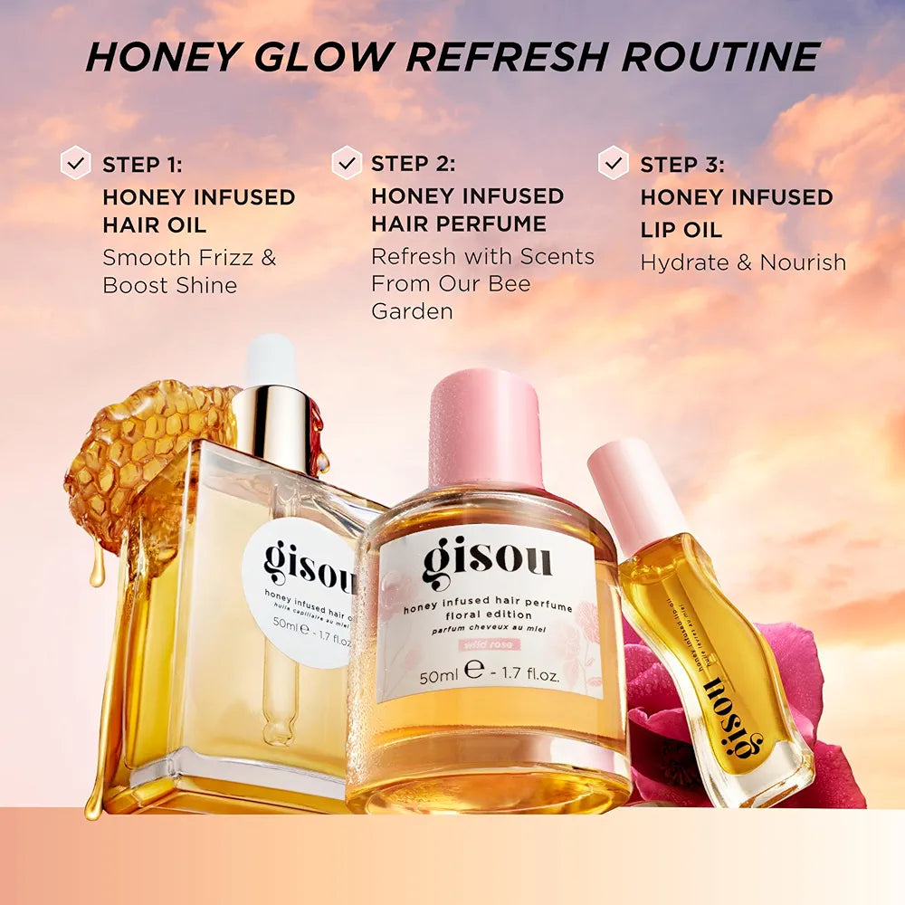 GISOU - Honey Infused Hair Perfume Édition florale - réf Wild Rose 50ml