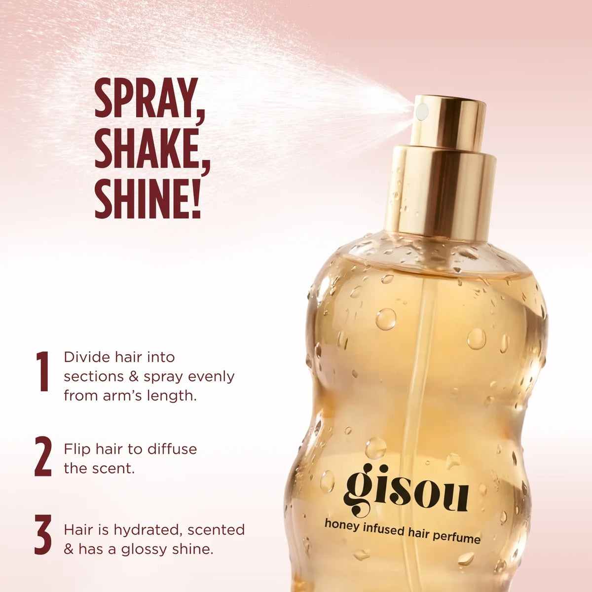 GISOU - MINI Honey Infused Hair Perfume Floral Edition - réf Cherry Chocolate 15ml
