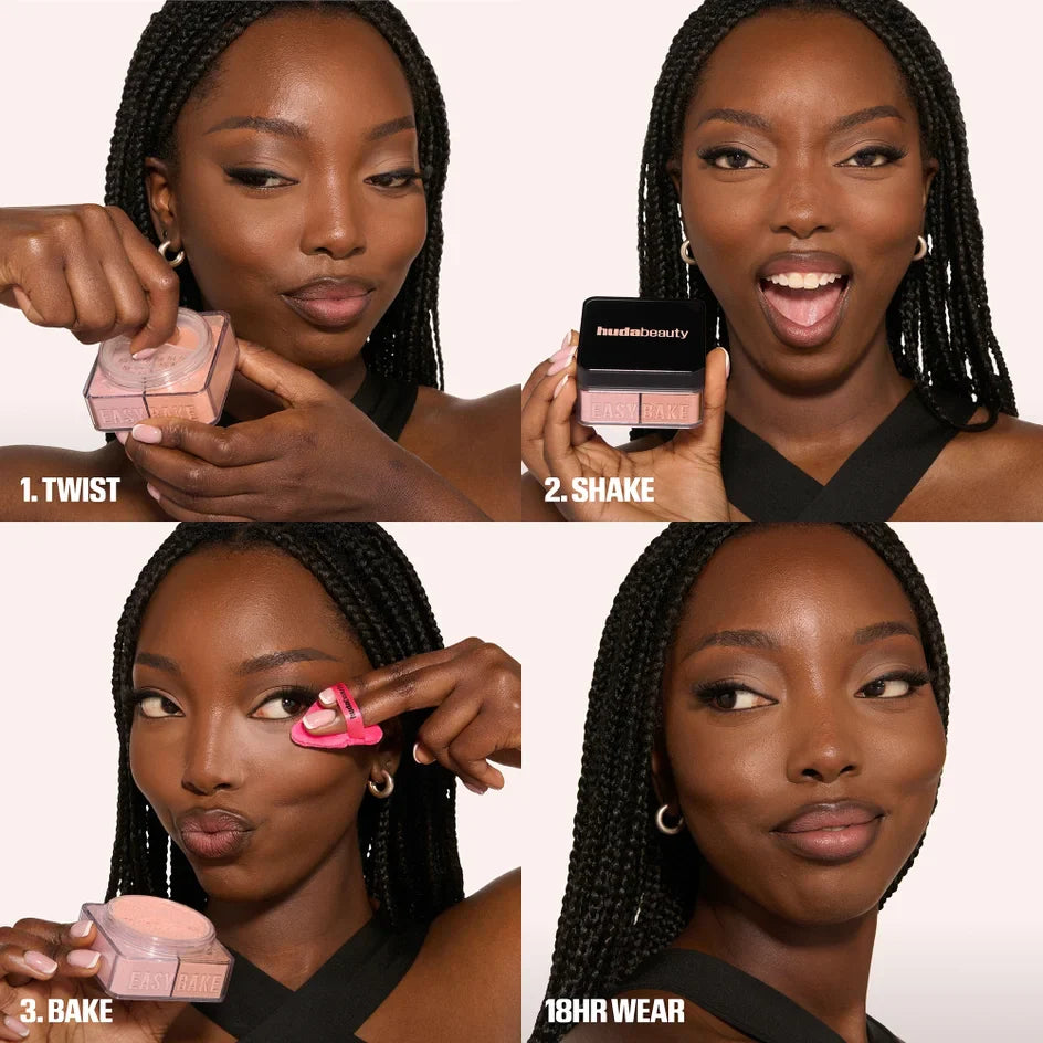 HUDA BEAUTY - Easy Bake Loose Powder Duo - Poudre Libre Fixante- Cherry Peach