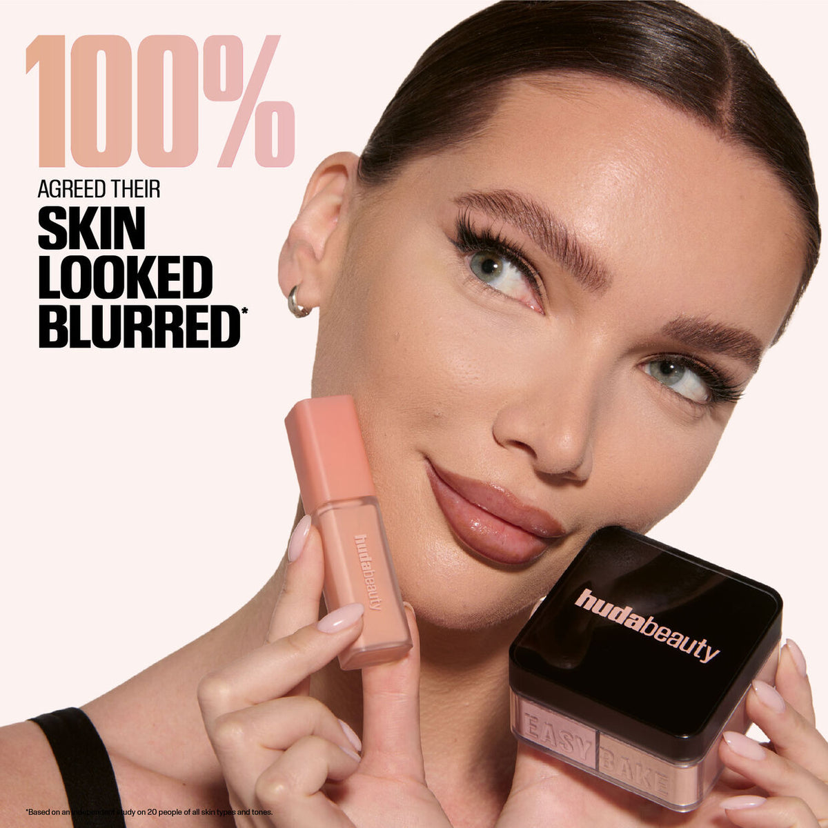 HUDA BEAUTY - Easy Bake Loose Powder Duo - Poudre Libre Fixante- Cherry Peach