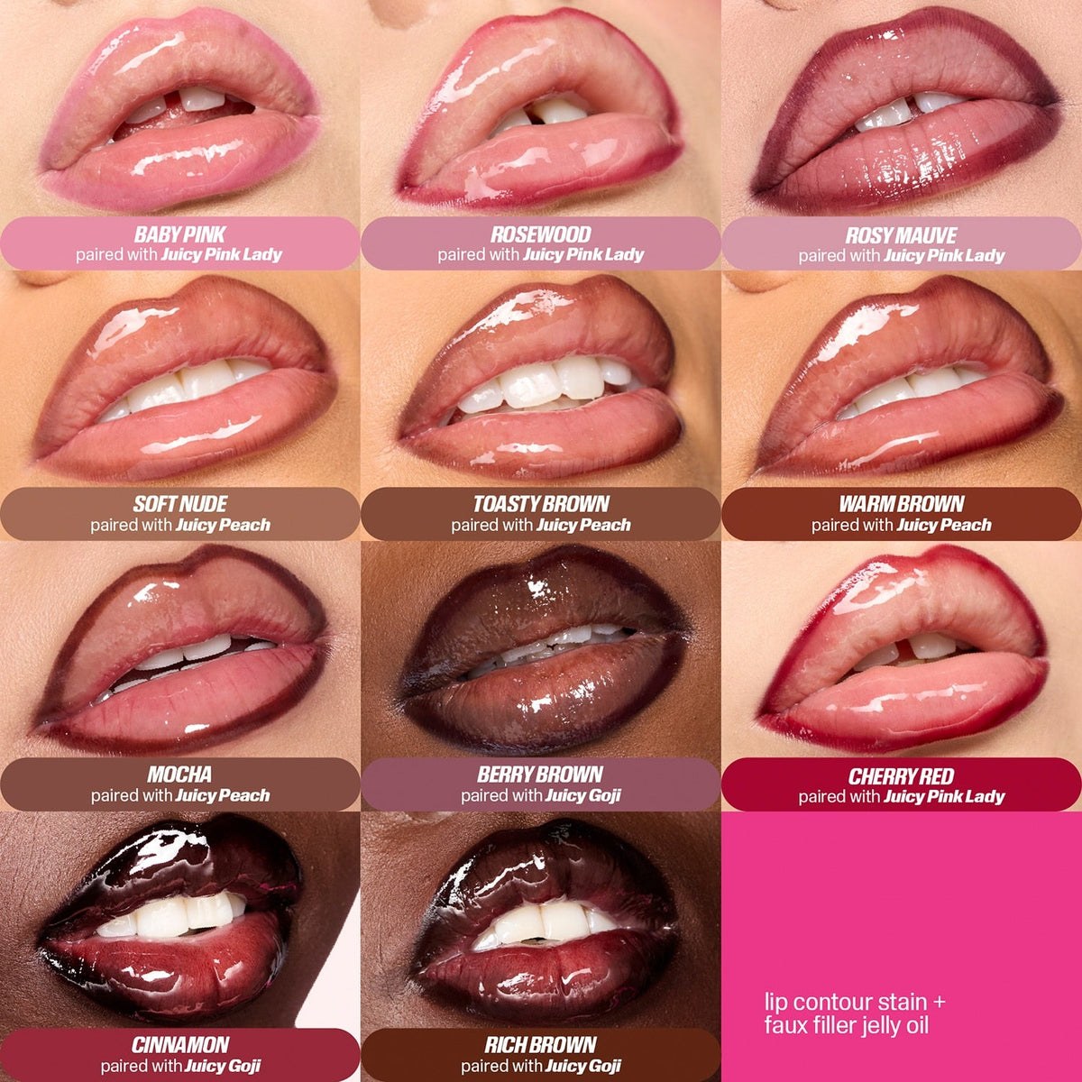 HUDA BEAUTY - Lip Contour Lip Stain - réf Berry Brown (1 ml)