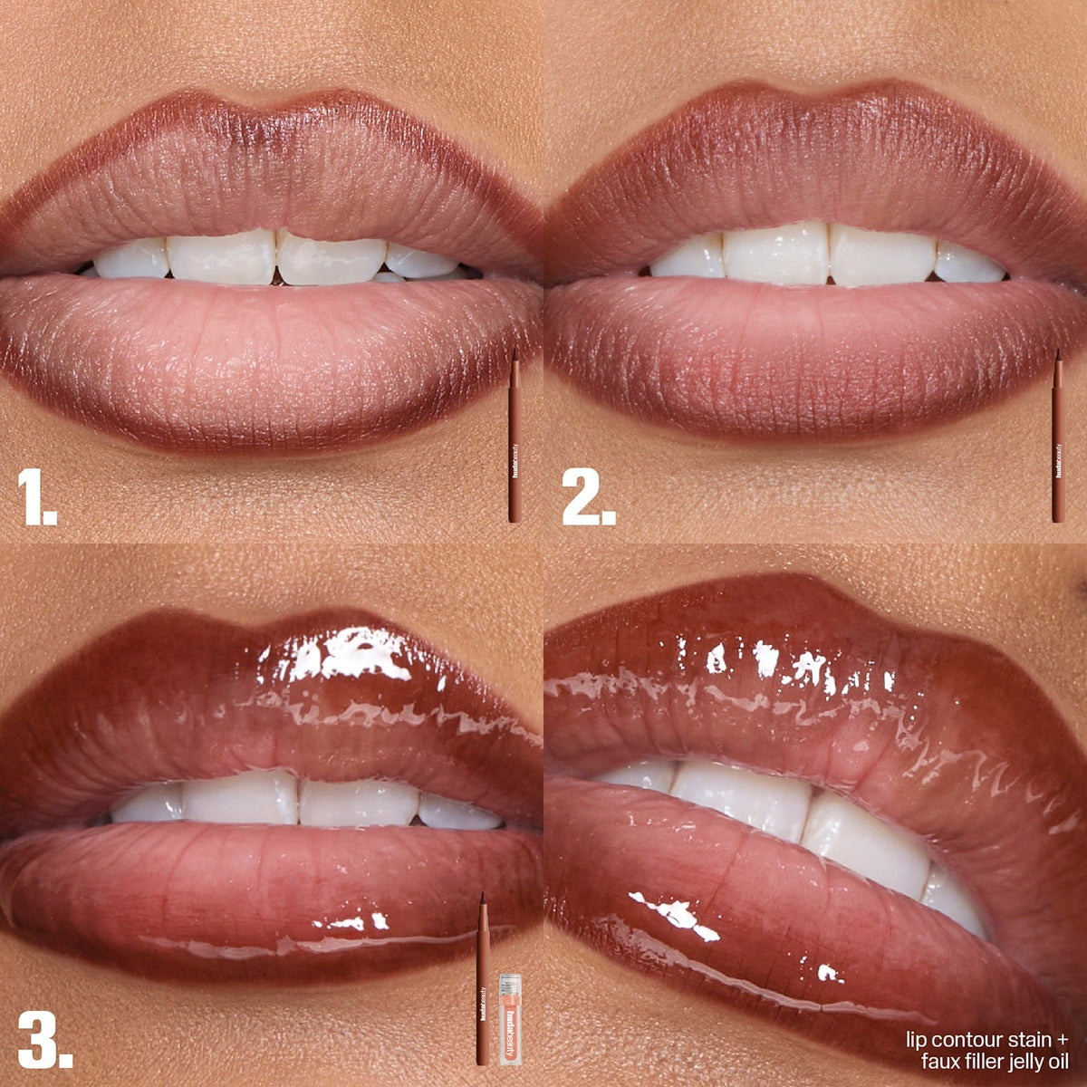HUDA BEAUTY - Lip Contour Lip Stain - réf Berry Brown (1 ml)
