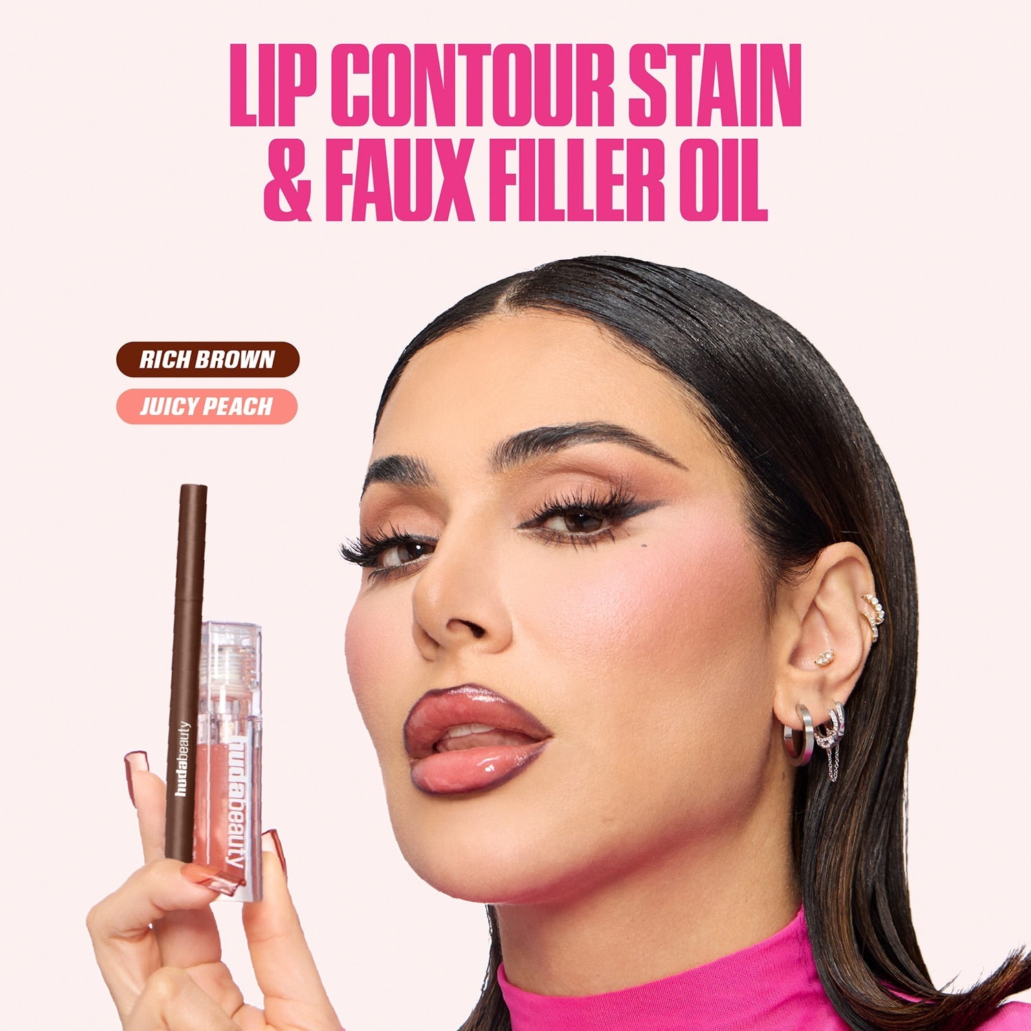 HUDA BEAUTY - Lip Contour Lip Stain - réf Rich Brown